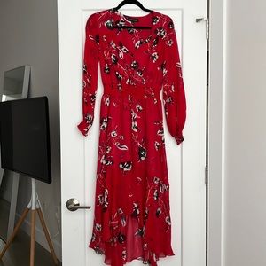 Size 0 Intermix flowy red floral dress